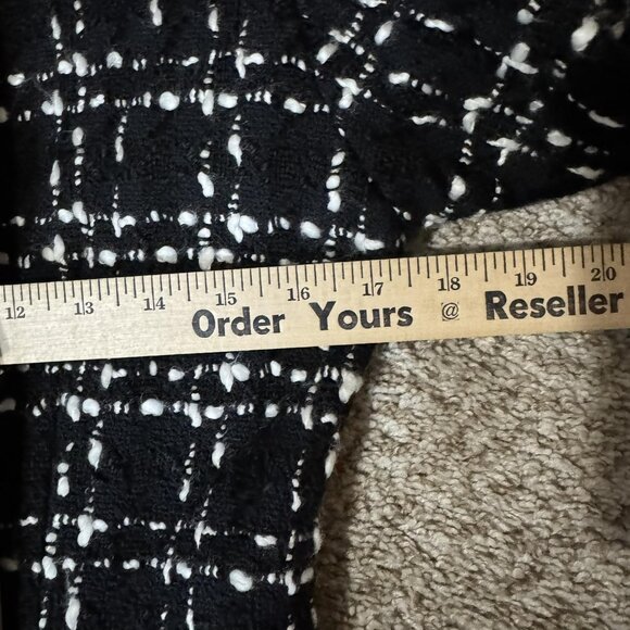 Vintage Carlisle Blazer Womens 8 Black Tweed Plaid Double Breasted Hong Kong 80s - Picture 8 of 9